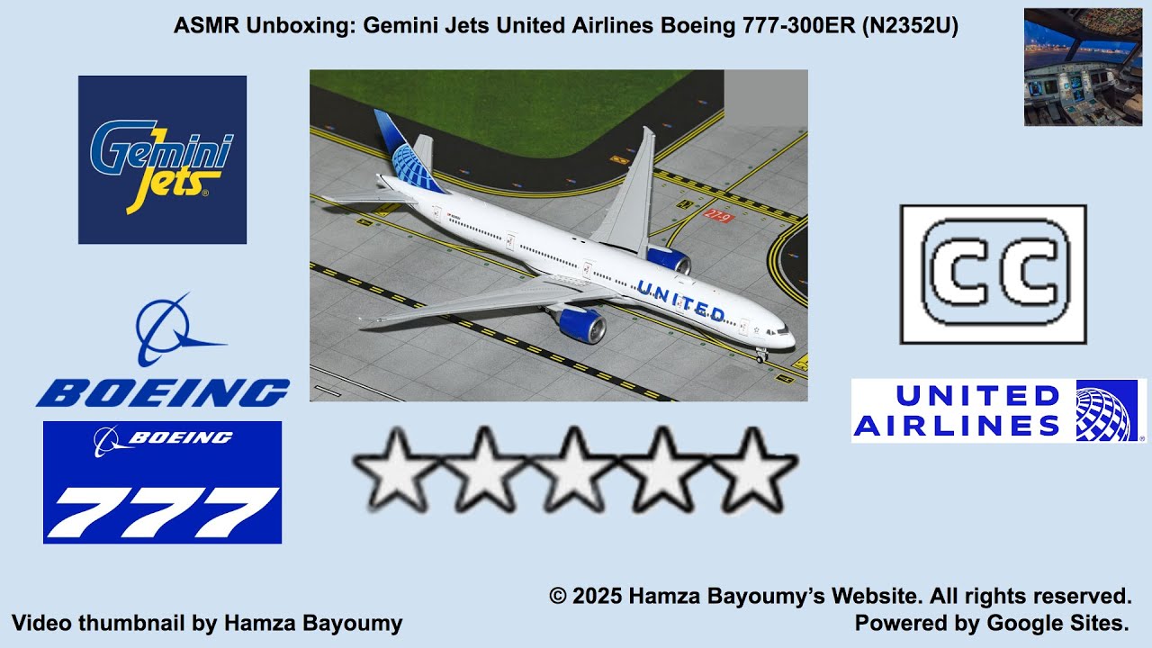 ASMR Unboxing: Gemini Jets United Airlines Boeing 777-300ER (N2352U)