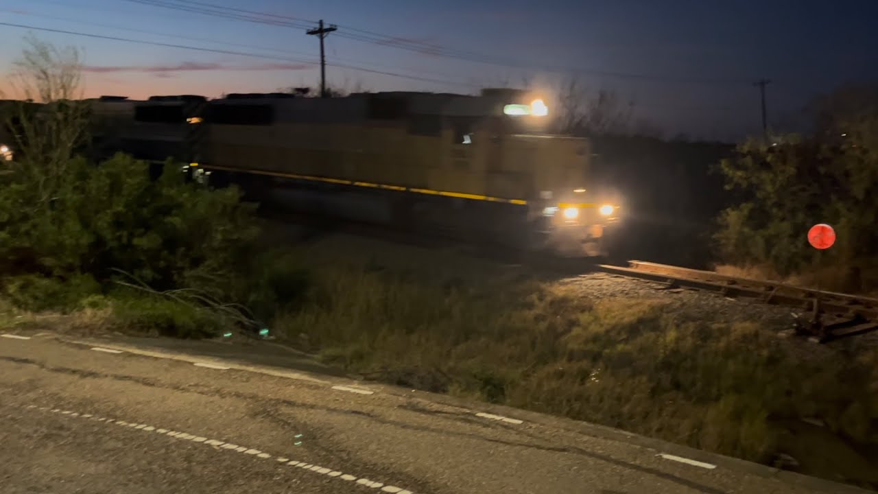 35 minutes of random distance train horns at night