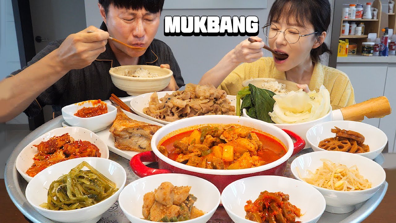 한국인은 밥심! 상다리 뿌려뜨려 봐? 백반 한 상 👍 불백, 고추장찌개, 생선구이, 두부조림 각종 반찬 먹방🫶 Korean home-cooked side dishes MUKBANG