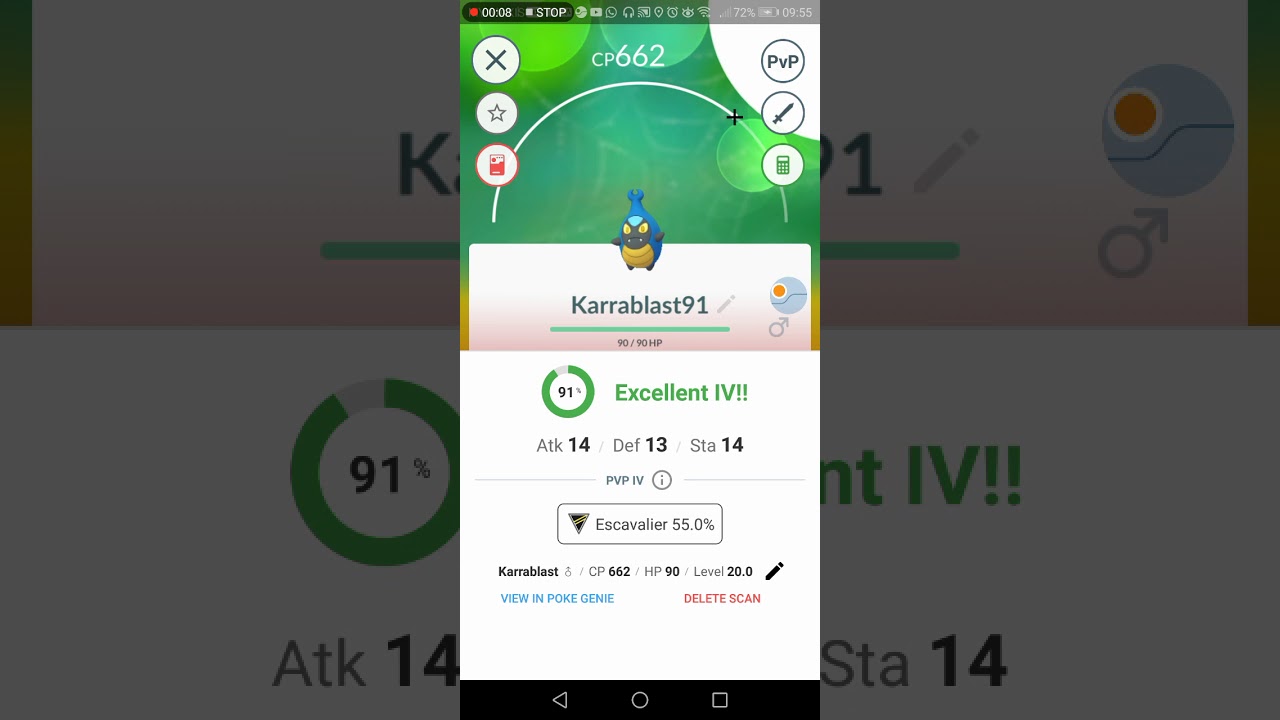 Cute Karrablast evolves into Escavalier (Pokemon Go)