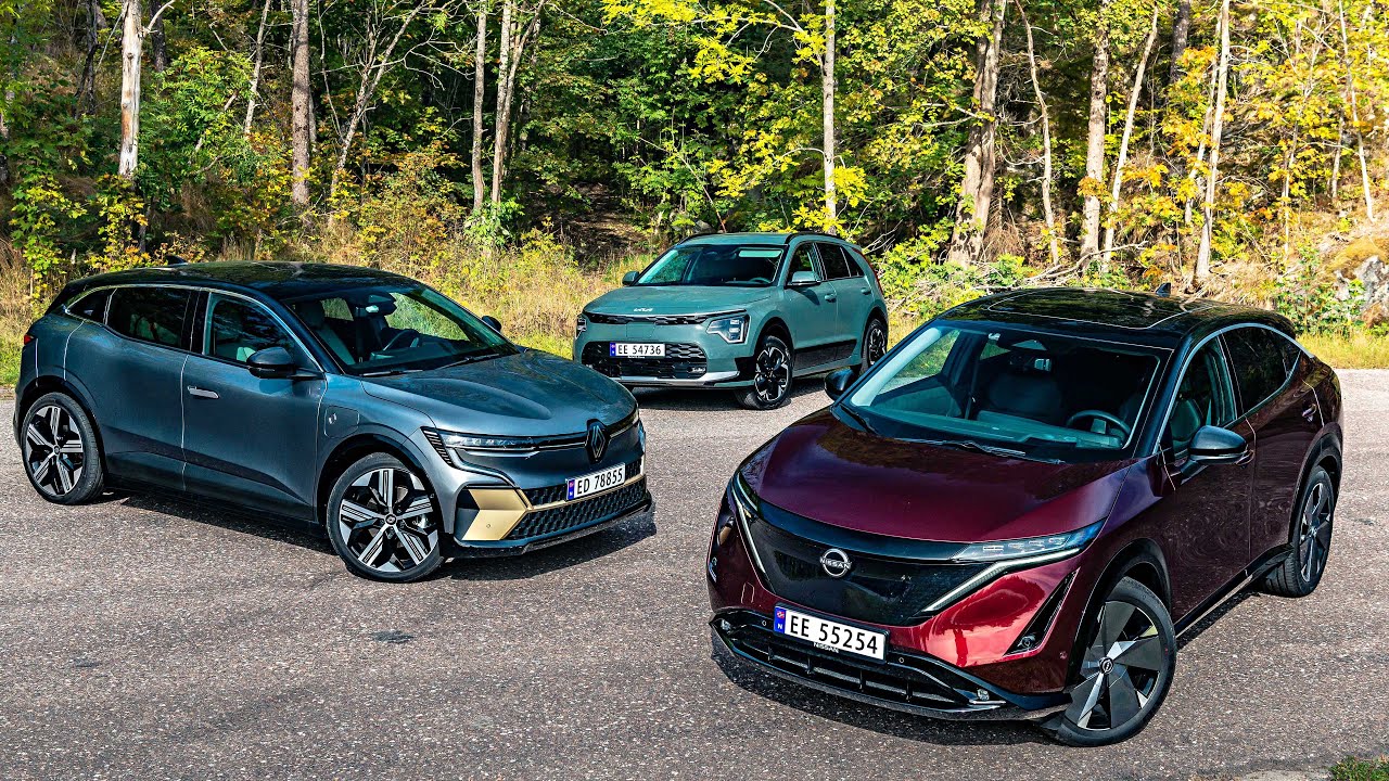 Stortest - Nissan Ariya Vs. Kia Niro EV og Renault Megane E-Tech