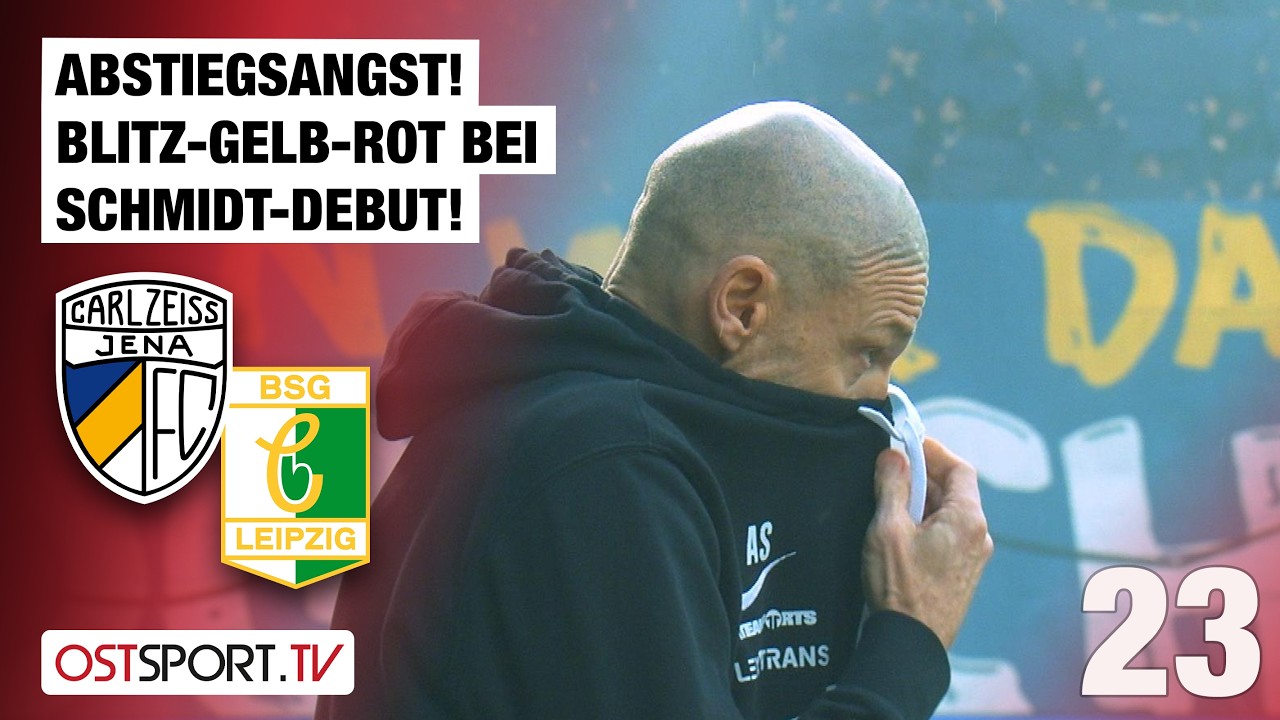 Abstiegsangst! BLITZ-GELB-ROT bei Schmidt-Debut! CZ Jena - Chemie Leipzig | Regionalliga Nordost