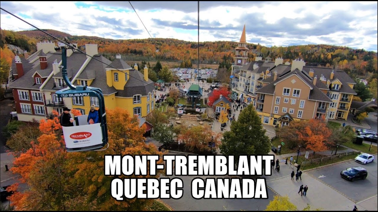 [4K] 🇨🇦 Mont Tremblant Village Full Waking Tour | Beautiful Autumn Leaves | Québec Canada
