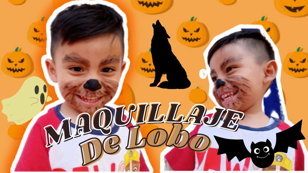 Maquillaje Lobo fácil para niños 🐺|| Makeup Wolf easy 🎃 || Halloween ideas 2022