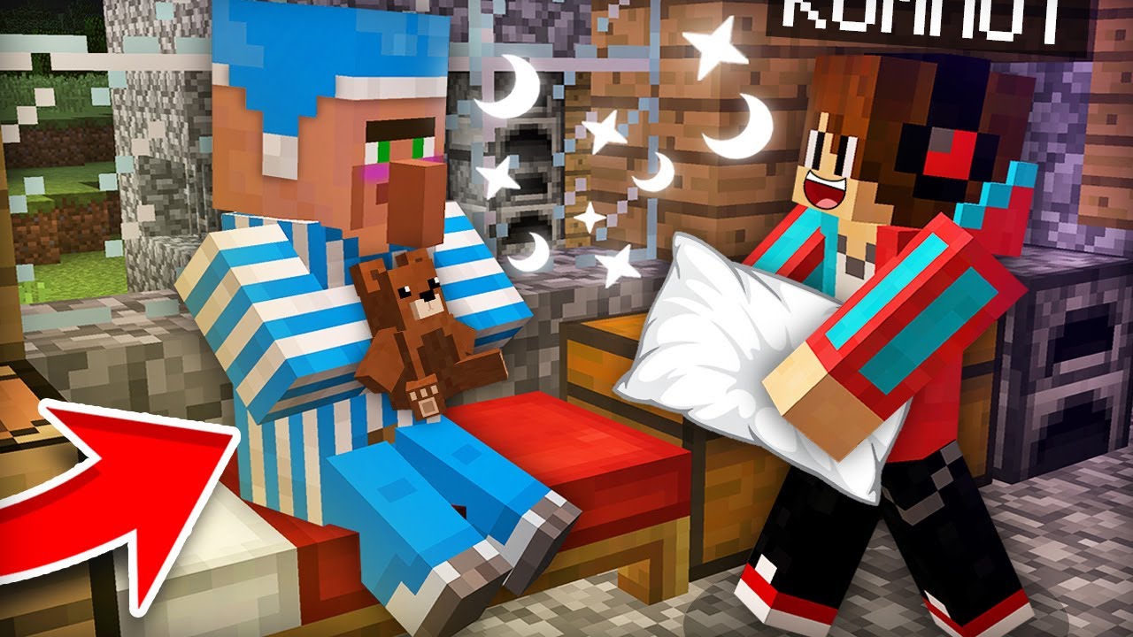 КАК МНЕ ЗАСТАВИТЬ ЗАСНУТЬ ЭТОГО ЖИТЕЛЯ В МАЙНКРАФТ | Компот Minecraft