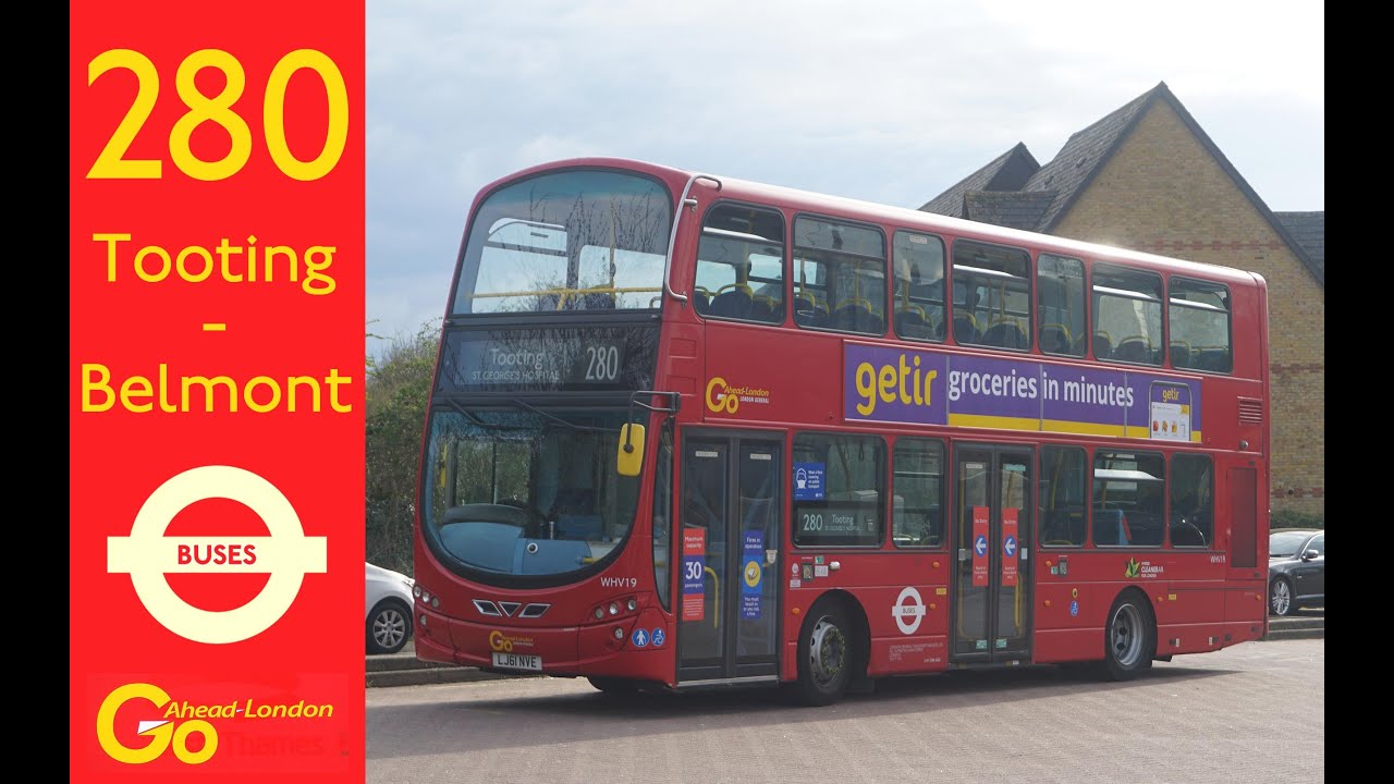 London Buses: Tooting, St George's Hospital 280 Belmont