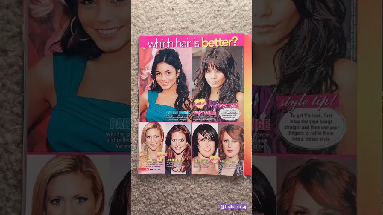 Which hair is better? #j14 #march #2009 #magazine #throwback #hairstyles #celebrity #nostalgia