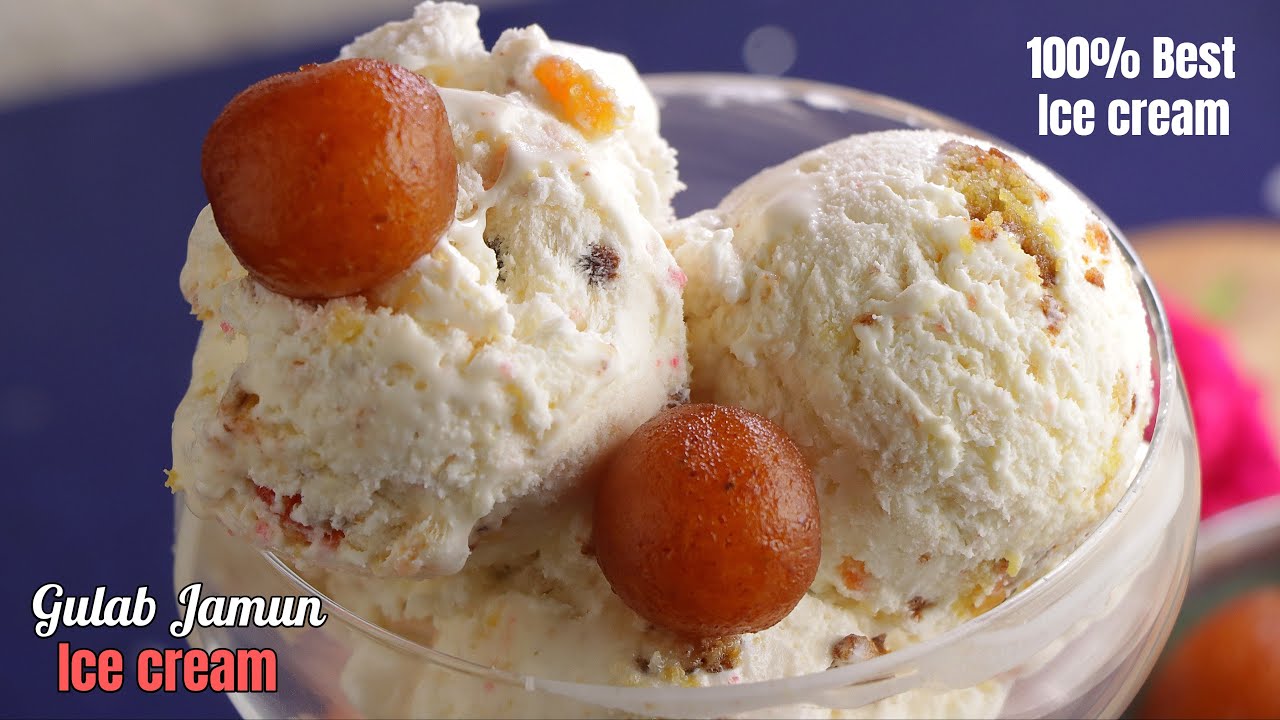 గులాబ్ జామూన్ ఐస్ క్రీమ్ | How to make Gulab Jamun Ice cream in Telugu | Vismai food desserts recipe