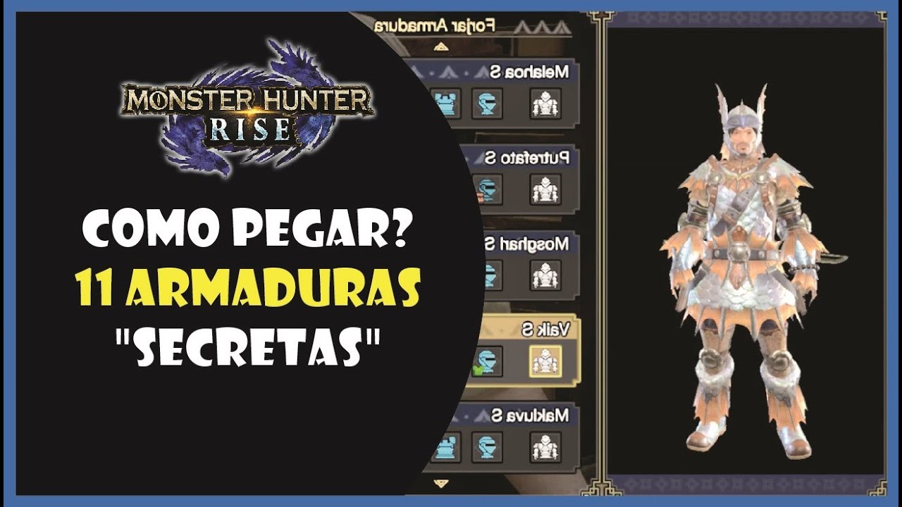 MH Rise - Como pegar? 11 Armaduras 