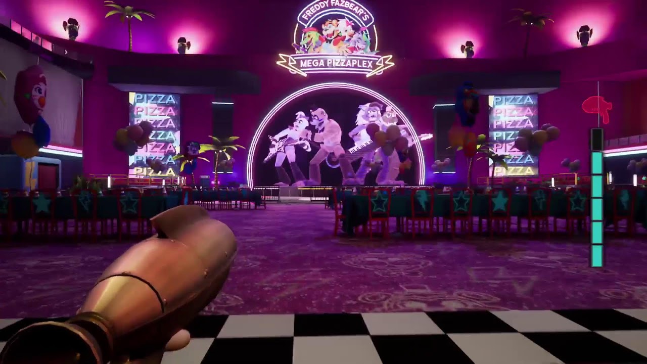 Five Nights at Freddy's.A security breach. finally, getting the The laser gun.