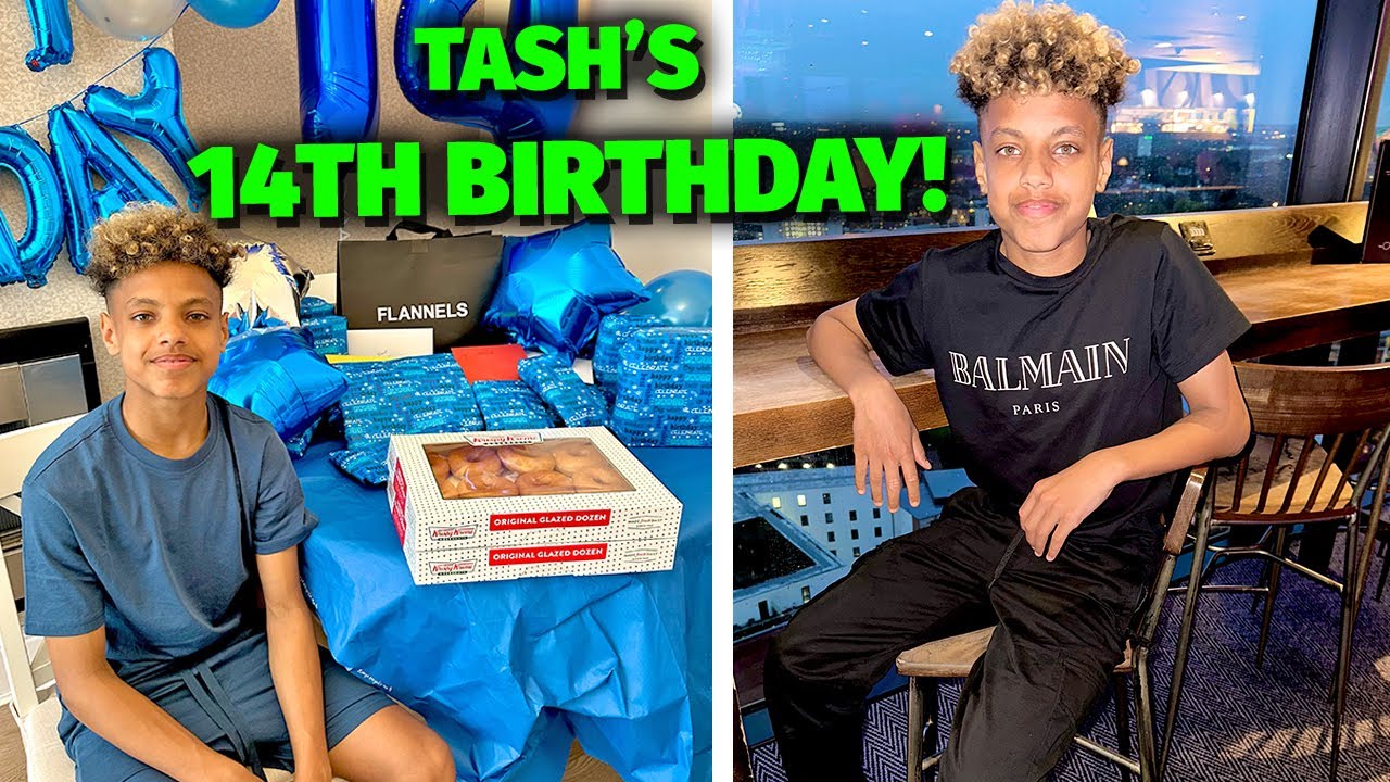 TASH'S 14th BIRTHDAY!! | HE DIDN'T EXPECT THEM PRESENTS!!