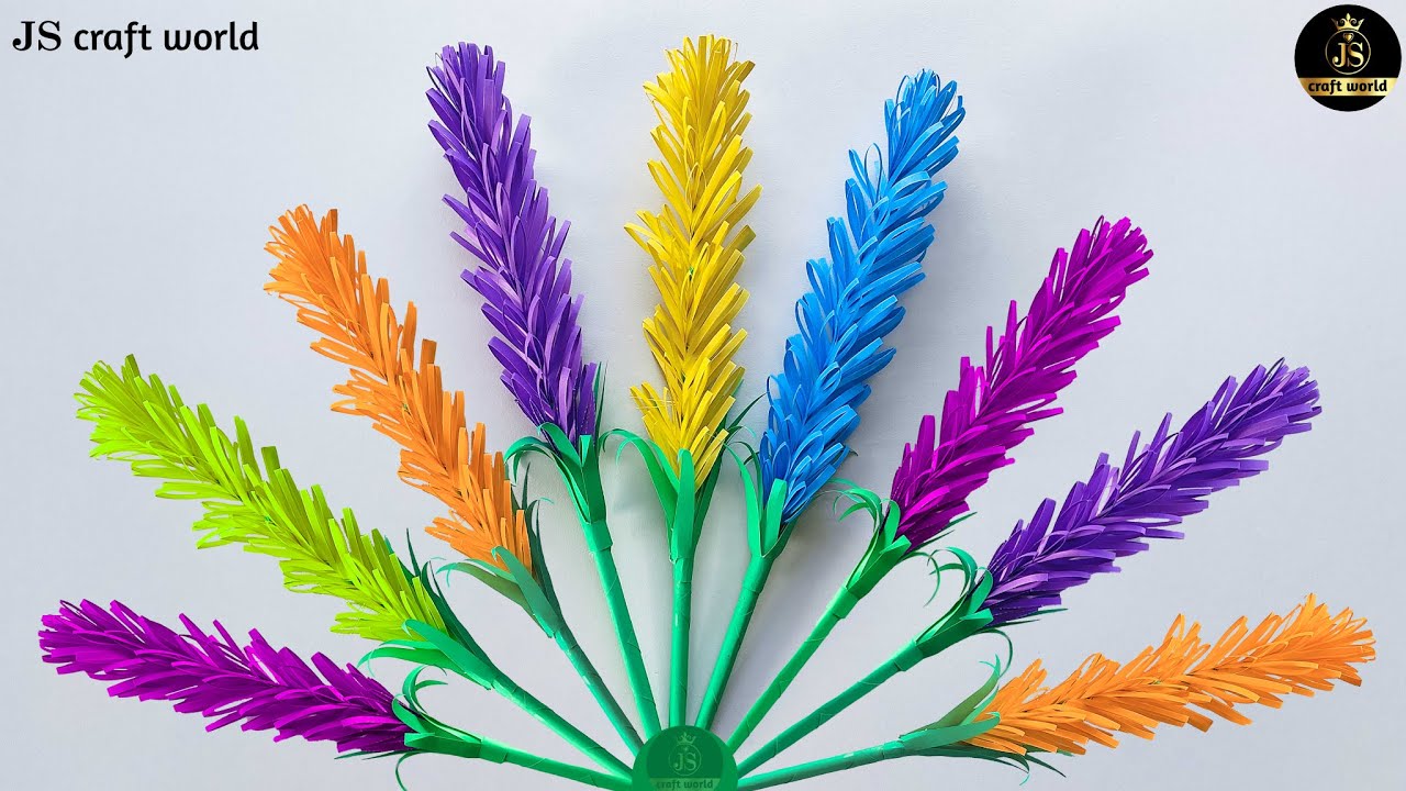 Colorful Sticky Paper Flower, How To Make Sticky Paper Flower, Paper Flowers, Colorful Paper Flowers