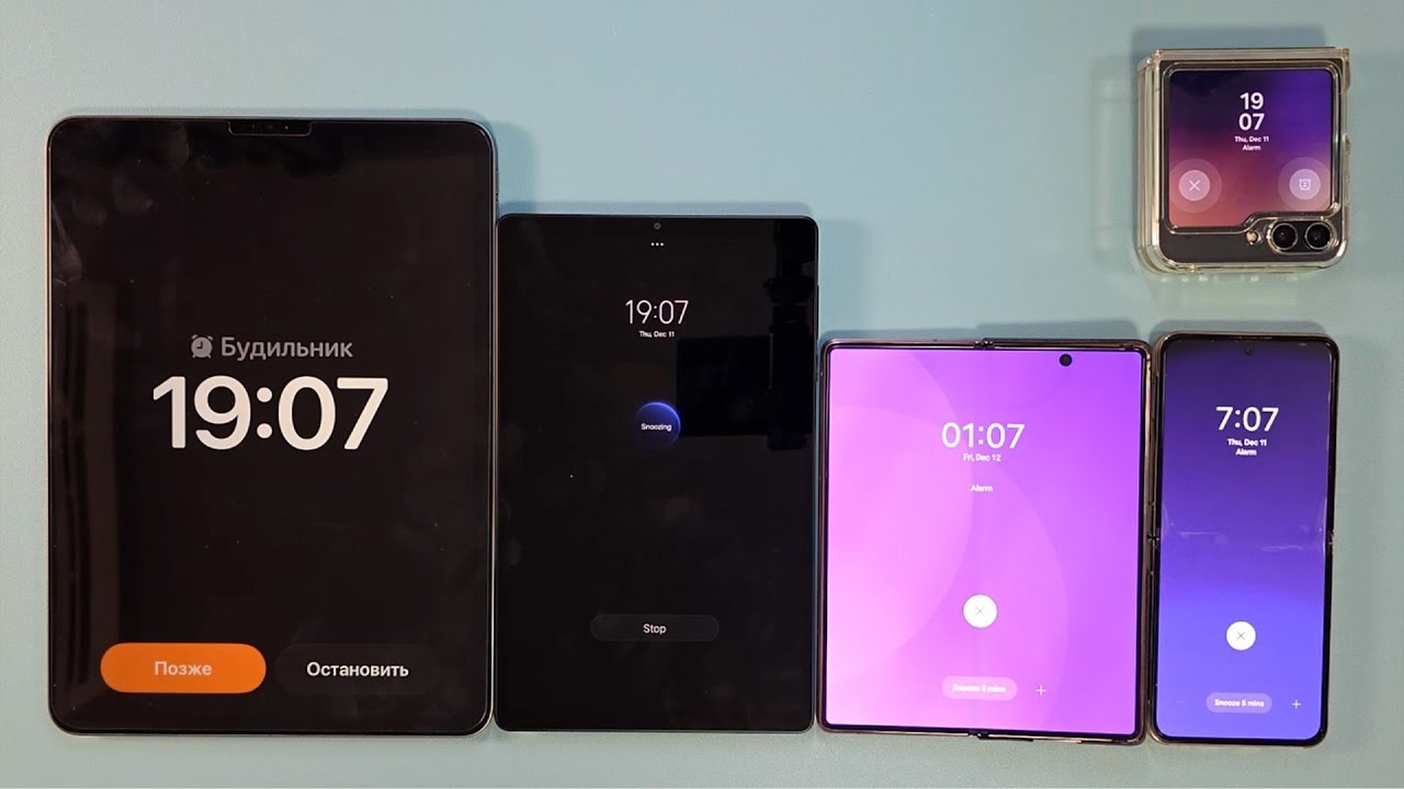 alarm clock & snooze ipad pro 11 lenovo legion y700 samsung z fold 2 samsung z flip 5 & 4