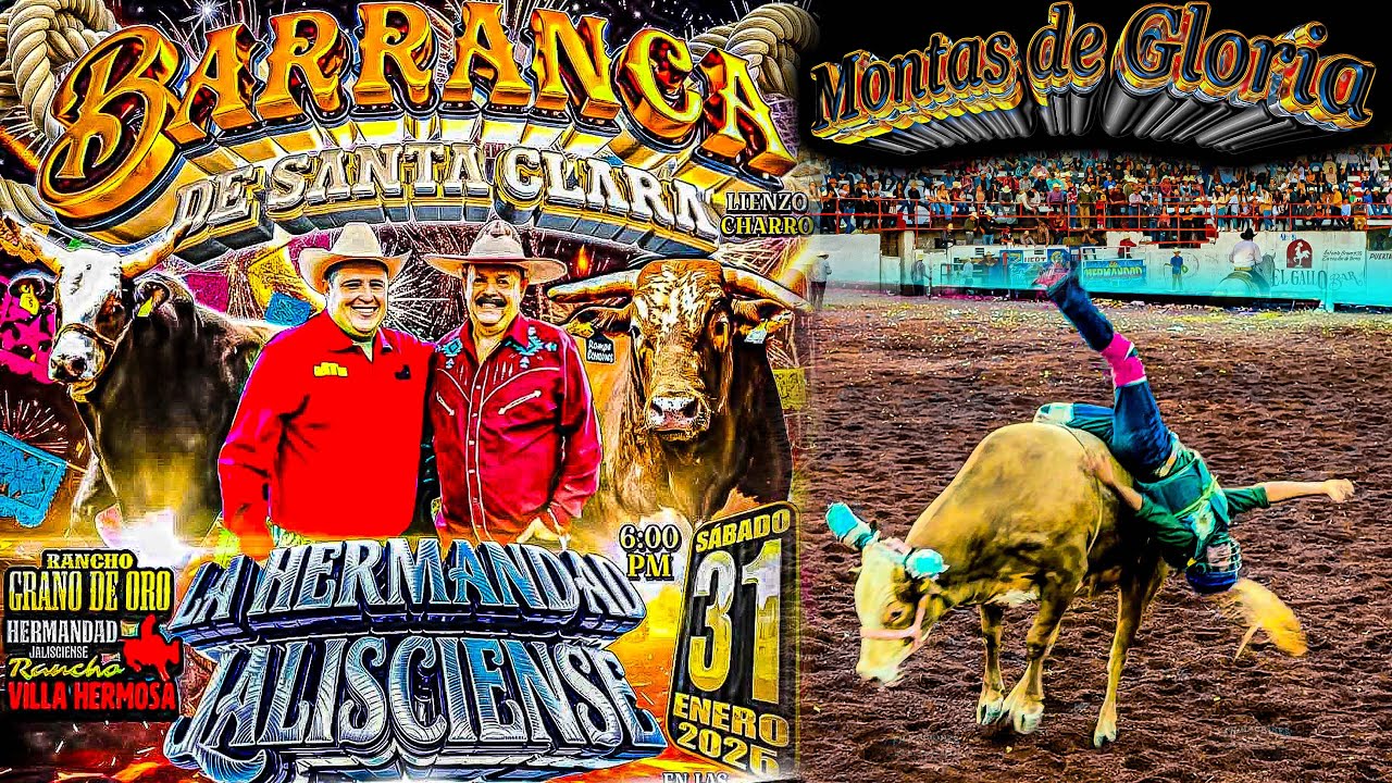 “Magno Jaripeo de la Hermandad Jaliciense en Barranca de Santa Clara: Fiesta Brava con Plaza Llena”