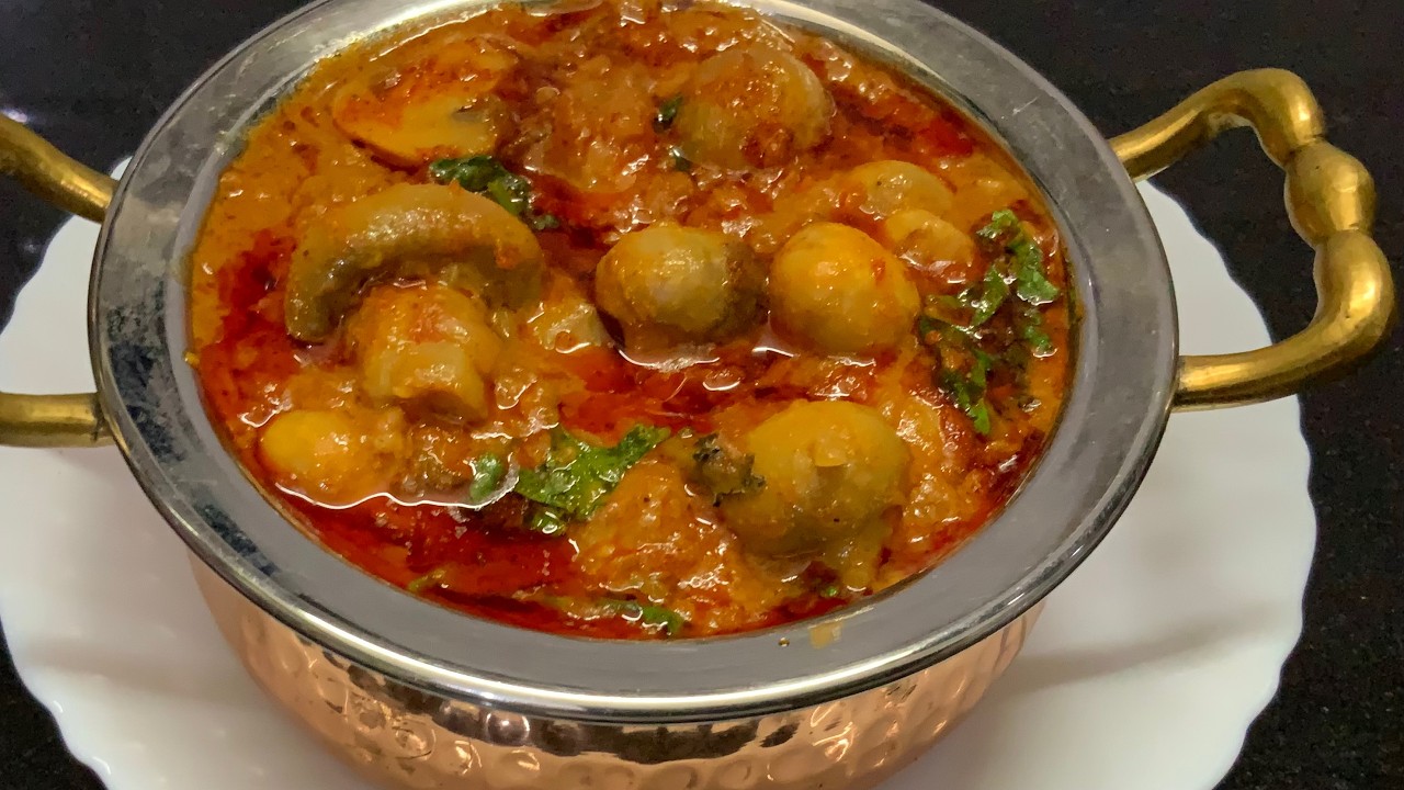 காளான் கிரேவி /mushroom Gravy recipe in Tamil / Restaurant style mushroom Gravy