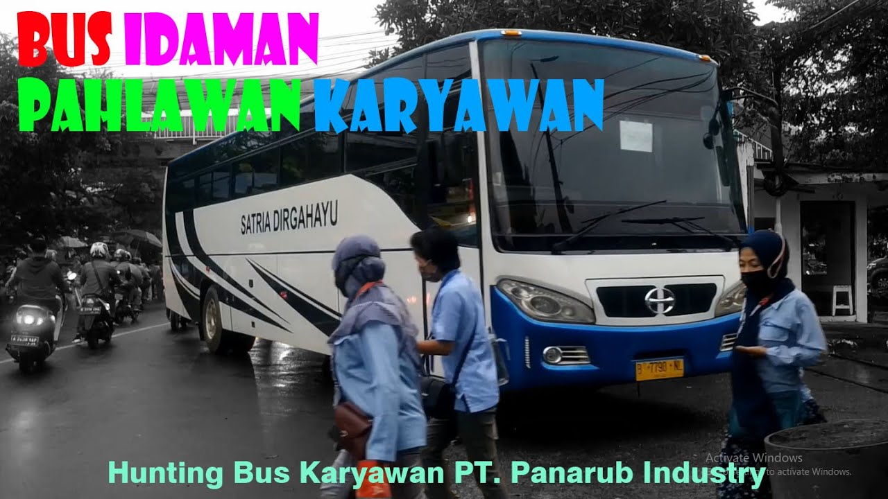 Bus Idaman Karyawan PT. Panarub Industry Tangerang || Po Satria Dirgahayu dan Po Arimbi Mendominasi