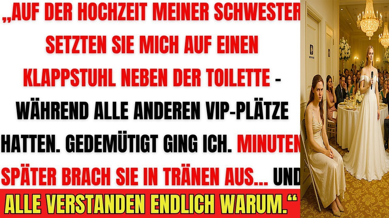 Auf der Hochzeit meiner Schwester saß ich auf einem Klappstuhl – neben der Toilette!