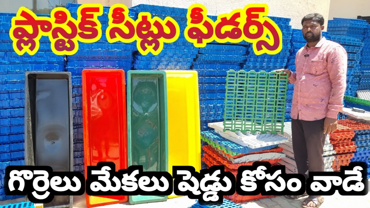 Elevated shed for goats sheep 94838 60238 గొర్రెలు మేకల కు షెడ్డు ప్లాస్టిక్ సీట్లు