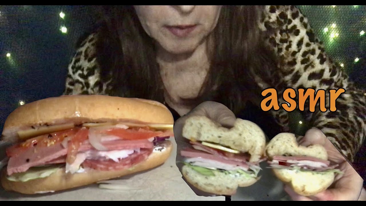 Angela Bright Recipe Reveal Making & Eating a Hoagie sandwich evening relaxation Quiet ASMR