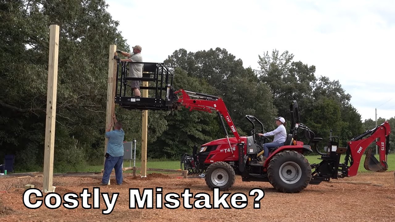 Дорогостоящая ошибка в строительстве амбара? Разрушение столба и фермы