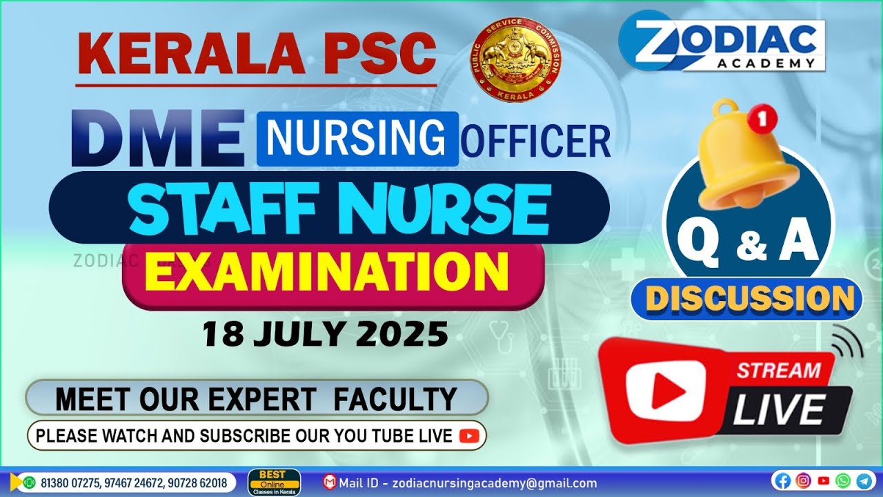 DME STAFF NURSE QnA 2025 Discussion | Zodiac Nursing Academy