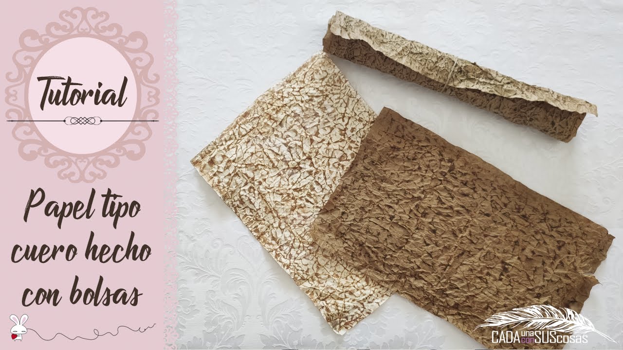 ¡ALUCINANTE! Papel tipo cuero RECICLANDO bolsas de papel ¡MUY FACIL!