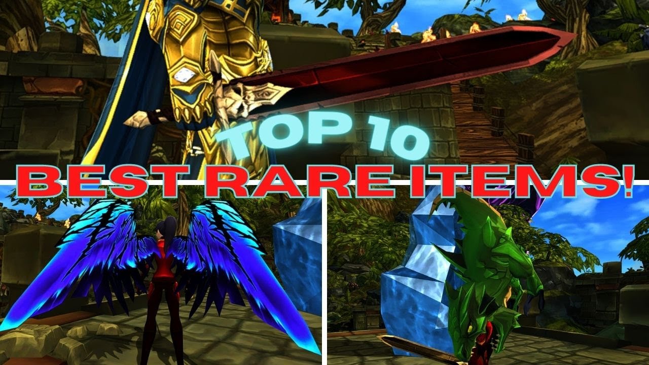 AQ3D Top 10 Best RARE Items In AdventureQuest 3D!