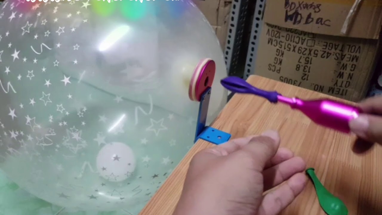Hướng dẫn cách bơm bong bóng nhỏ lồng vào bóng lớn của vua bong bóng shop.