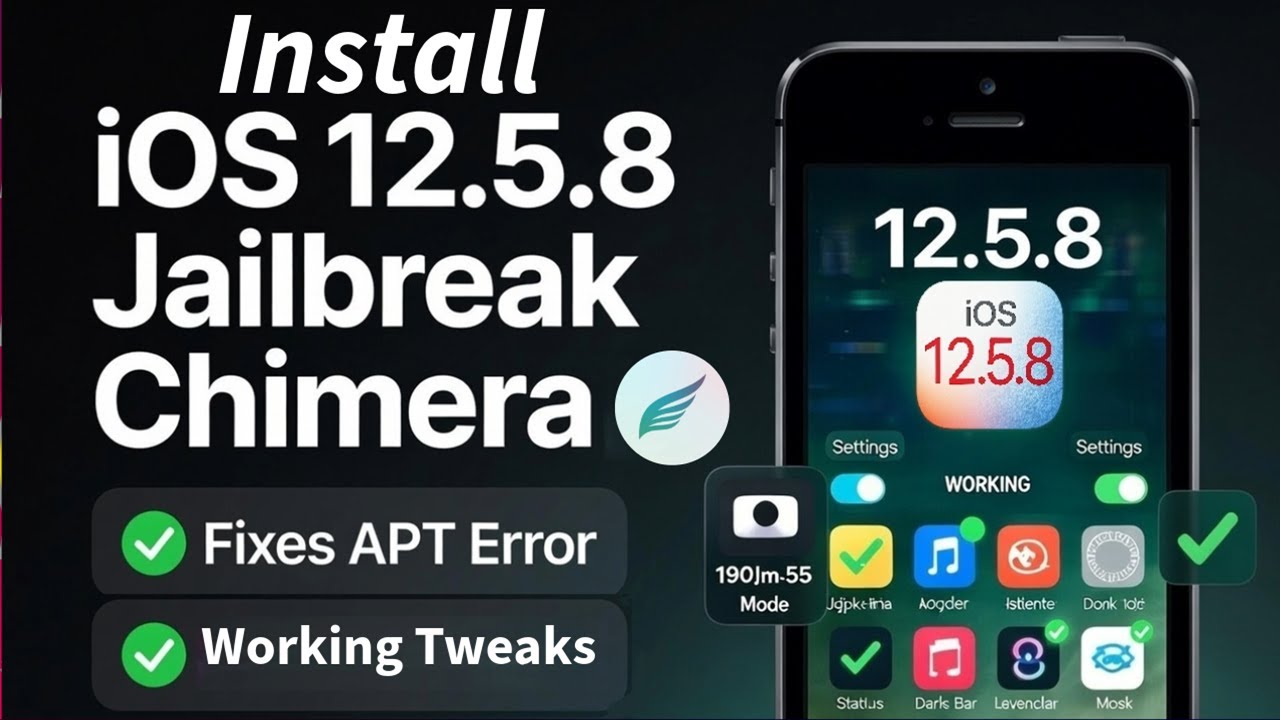 iOS 12.5.8 Jailbreak with Chimera | Fix “APT Was Unable to Find This Package” & Tweaks Working
