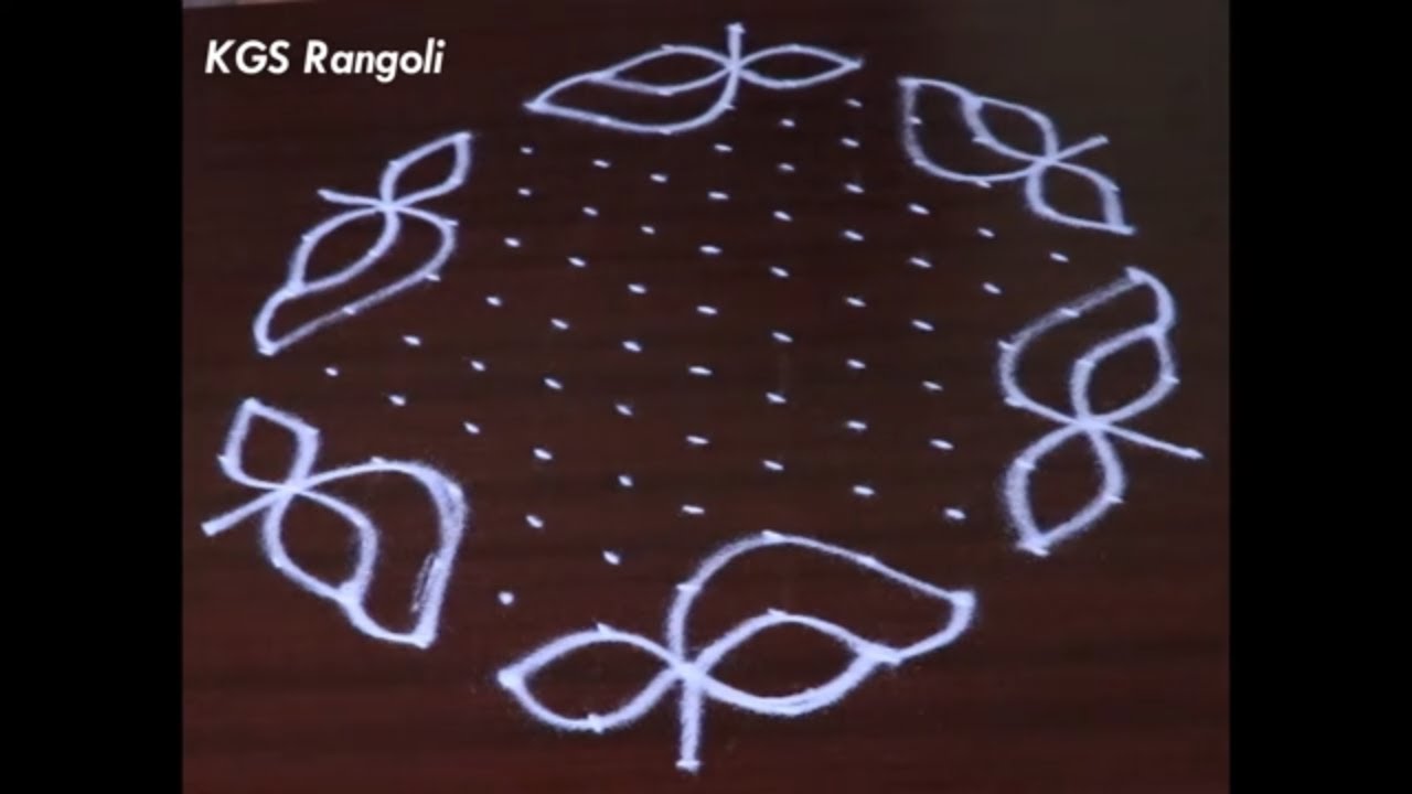 Latest Easy 13x7 dots Shankh Rangoli Kolam || Dhanurmasam Muggulu || Rangoli World | KGS Rangoli
