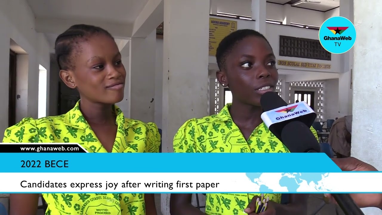 2022 BECE candidates express joy after writing first paper