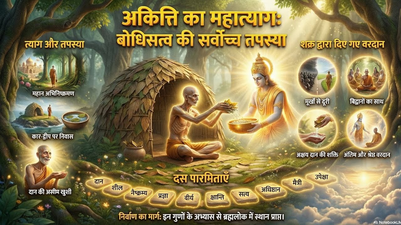 गौतम बुद्ध के पूर्व जन्म का महात्याग:अकित्ति पंडित: इंद्र से माँगा 'कभी न लौटने' का वरदान 10 पारमिता