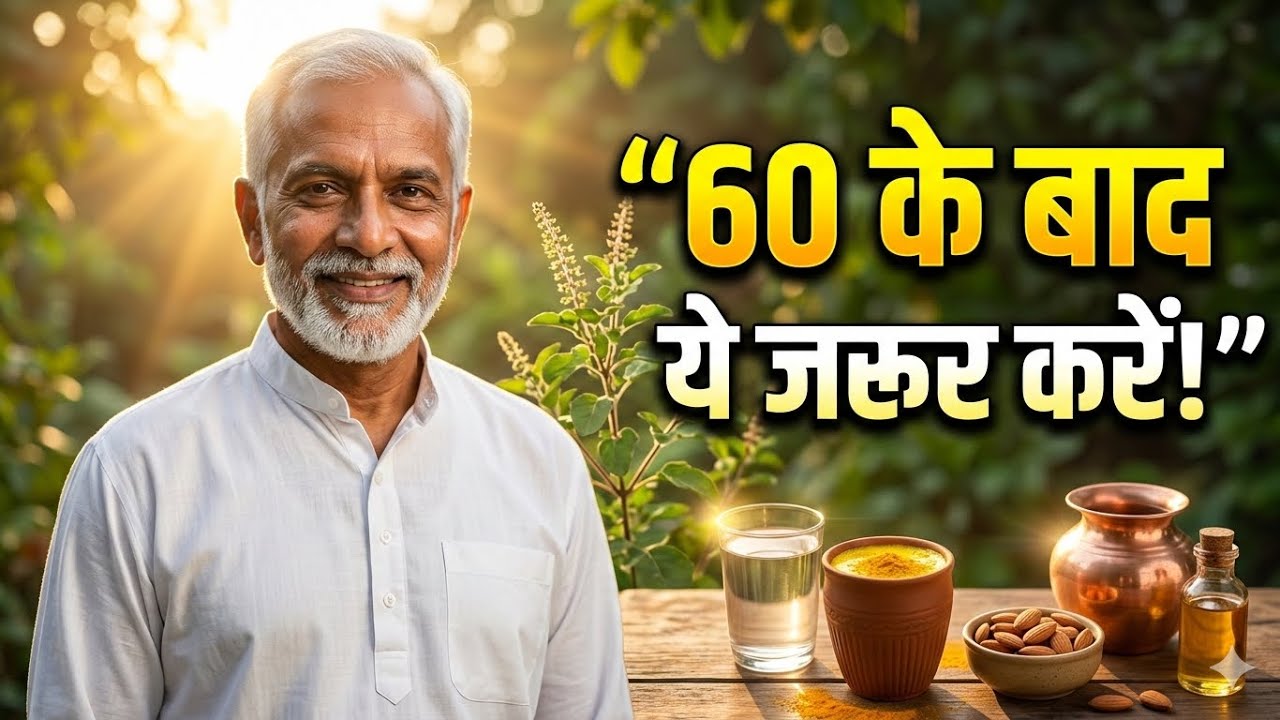“60 साल के बाद जरूर अपनाएं ये 7 आयुर्वेदिक नियम | लंबी उम्र और मजबूत शरीर का रहस्य”