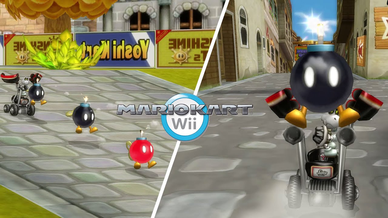 Infinite BOB-OMB in Mario Kart Wii | Dry Bones | Hack | No item limit