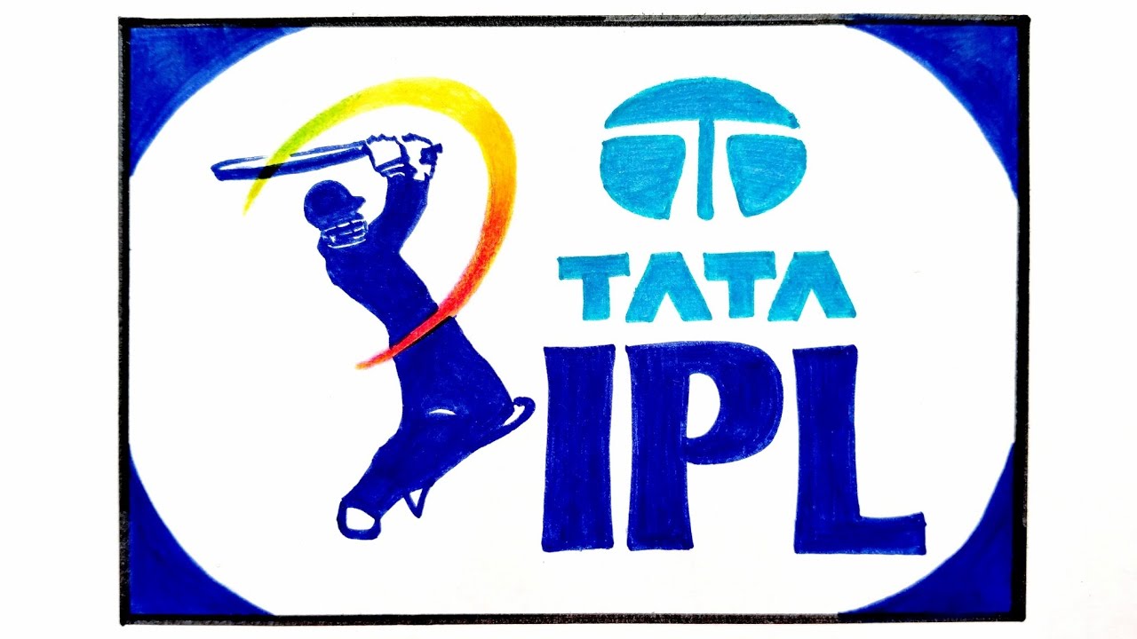 IPL Logo Drawing 🏏 Step by Step || How To Draw TATA IPL Logo || 2024 IPL Drawing