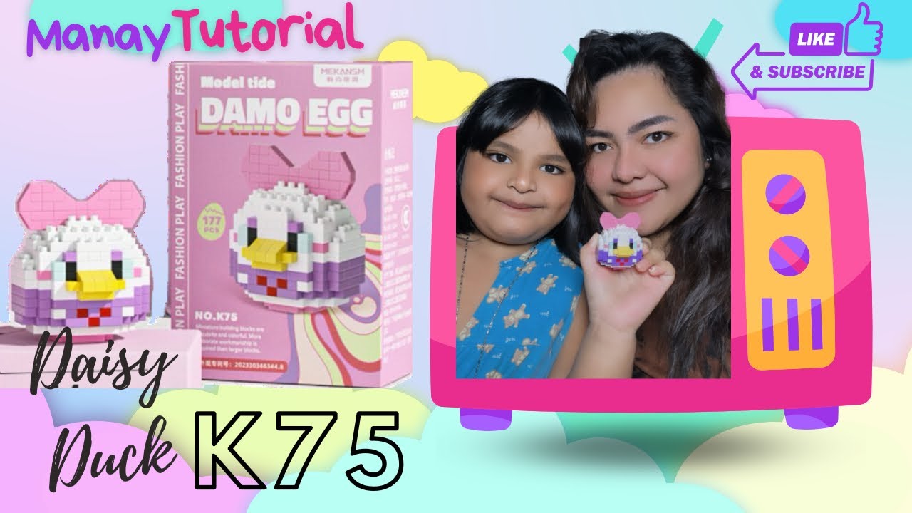 MINI LEGO BUILD DAISY DUCK DAMO EGG K75 TUTORIAL