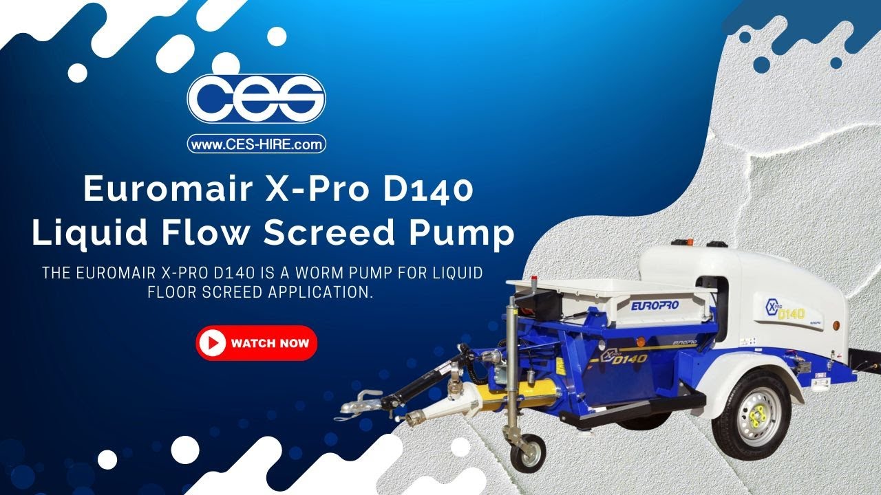 Euromair X-Pro D140 Liquid Flow Screed Pump Machine Run-Through