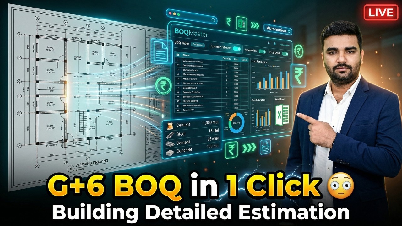 How to Make BOQ from Working Drawing Using AI | G+6 Building Complete Estimation Guide