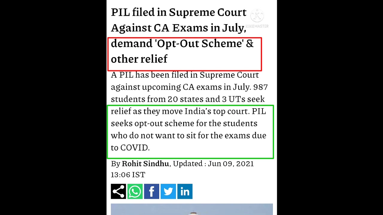 PIL FILED IN SUPREME COURT | CA EXAMS JULY 2021 Postponement