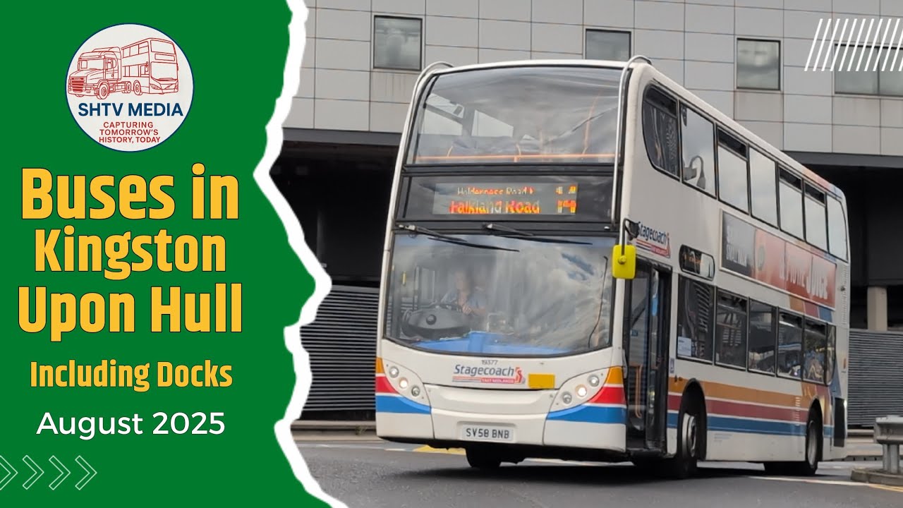 🚌 Bus Spotting in Kingston upon Hull | Hull City Buses in Action – August 2025