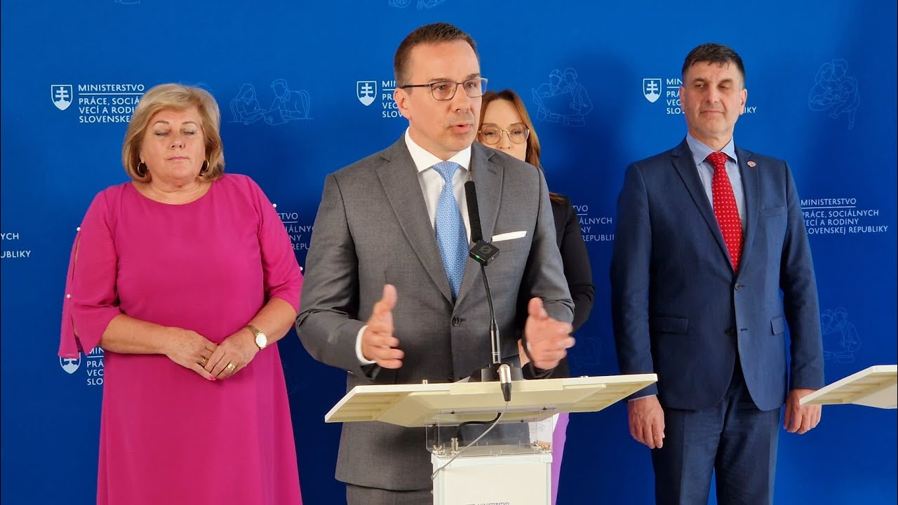 LIVE🔴 Minister Tomáš o novom nastavení financovania sociálnych služieb