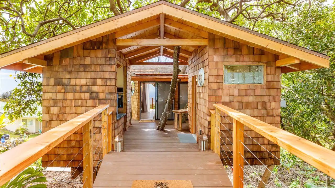 Kona’s 1st Luxury Tree House 1 Br/1b Treehouse With Ocean View | Lovely Tiny House