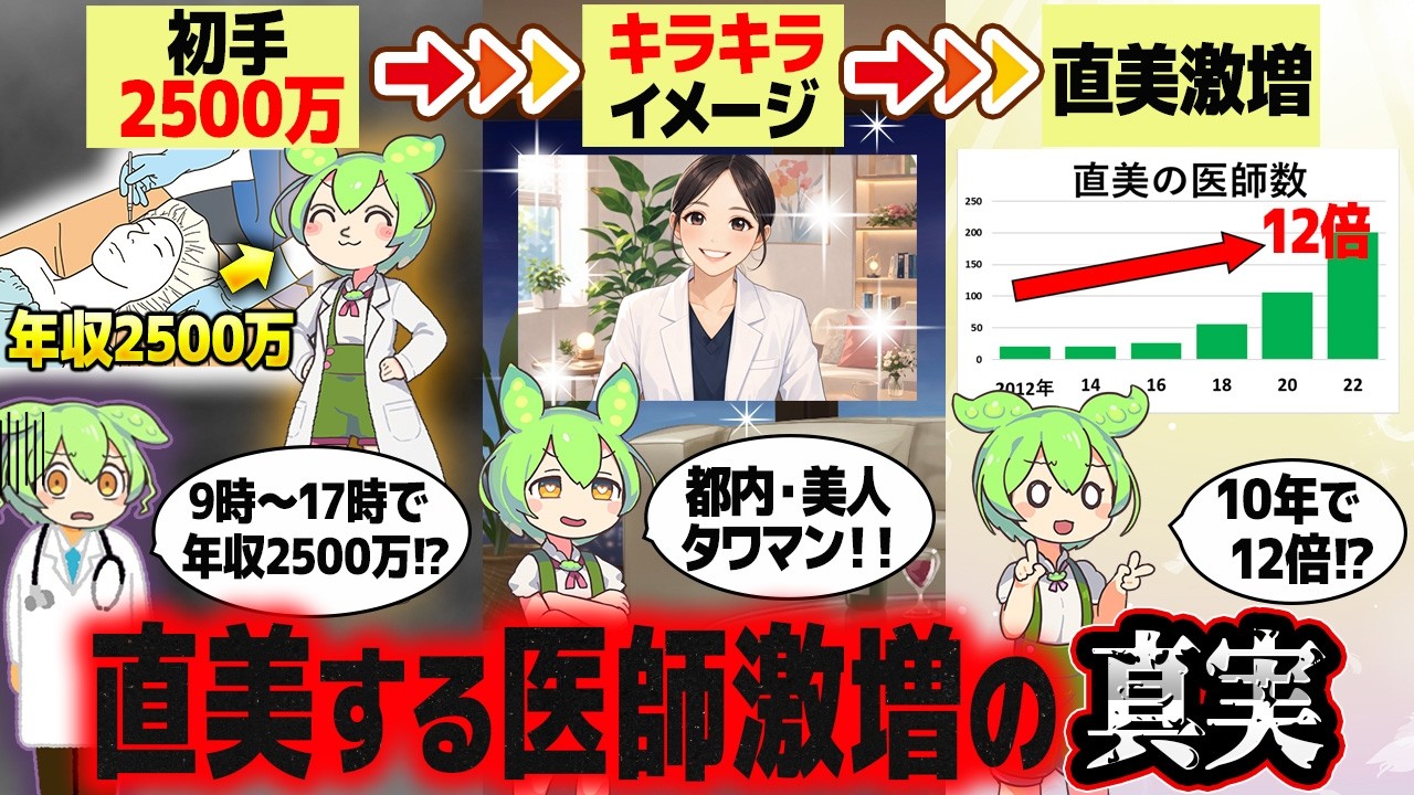 直美医師の増加が止まらない理由【ずんだもん解説】