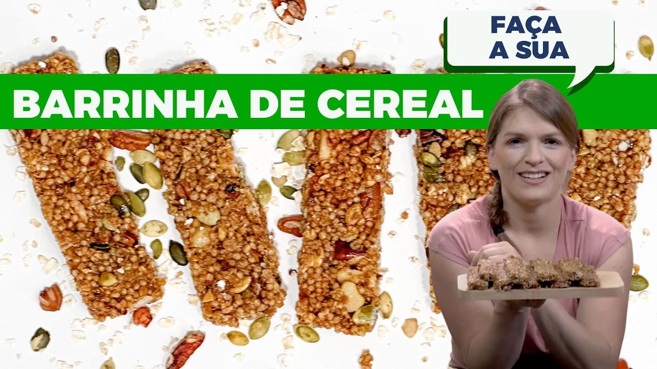 Aprenda como fazer a sua BARRINHA DE CEREAL CASEIRA, muito mais gostosa e mais saudável!
