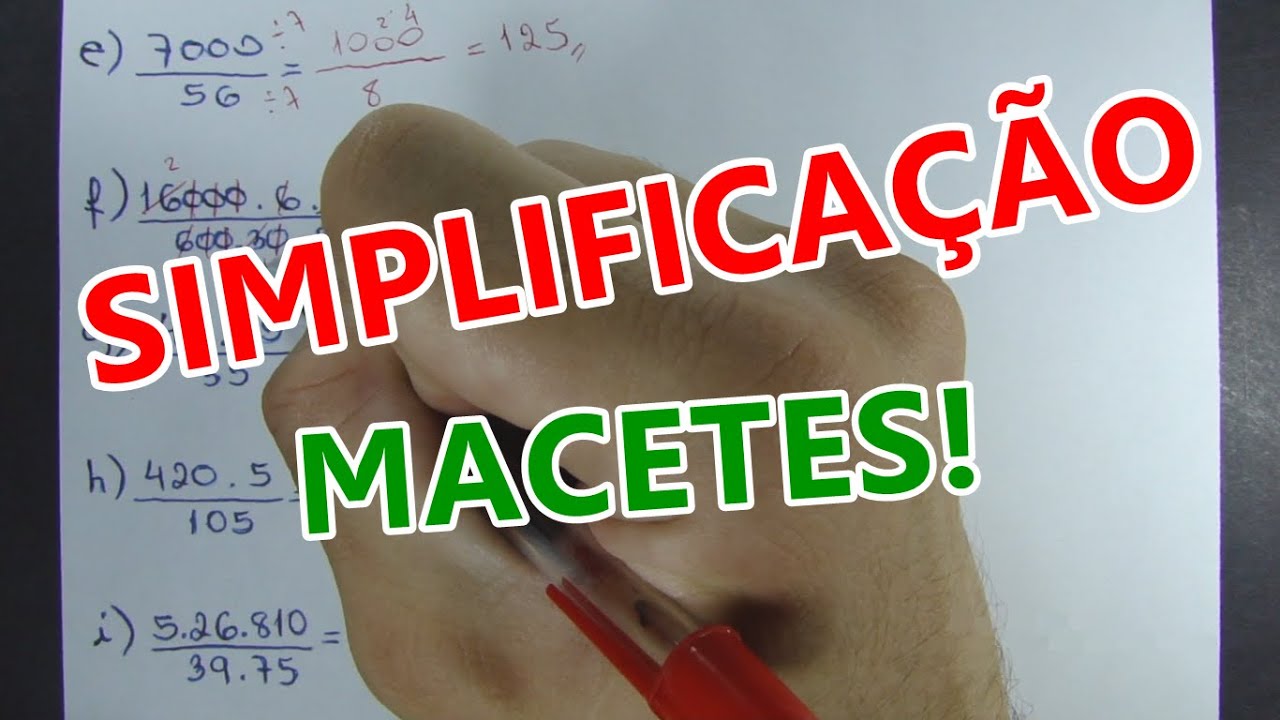 SIMPLIFICA&Ccedil;&Atilde;O - MACETES