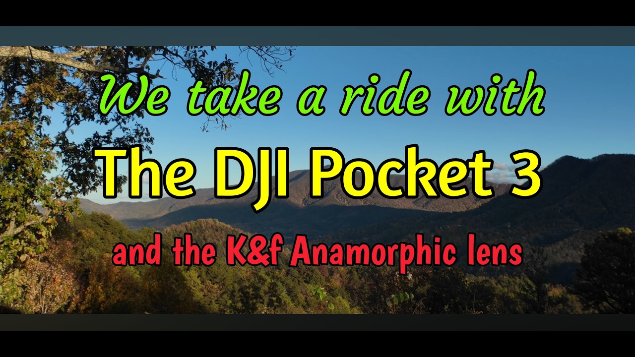 Put the Pocket 3 with the K&F Anamorphic lens on the windshield and took a ride!