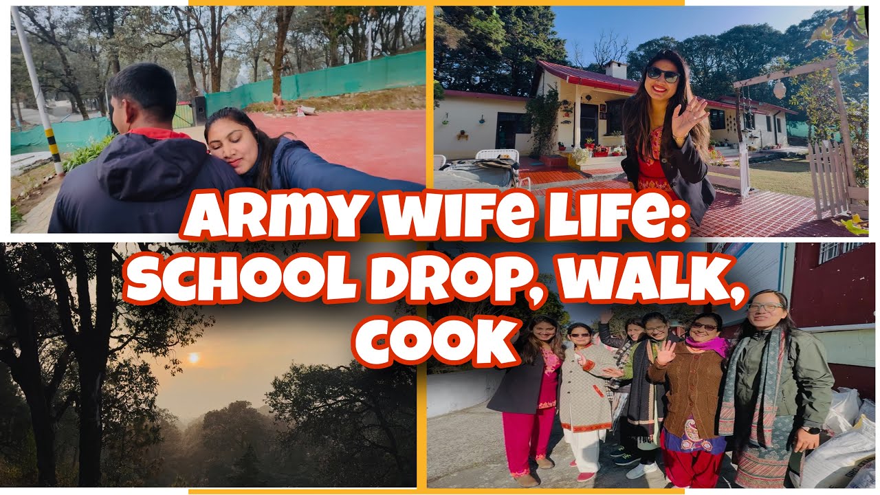 Army wife lifestyle| First day of school after 40 days winter break : 3 km walk routine, Cooking 🧑‍🍳