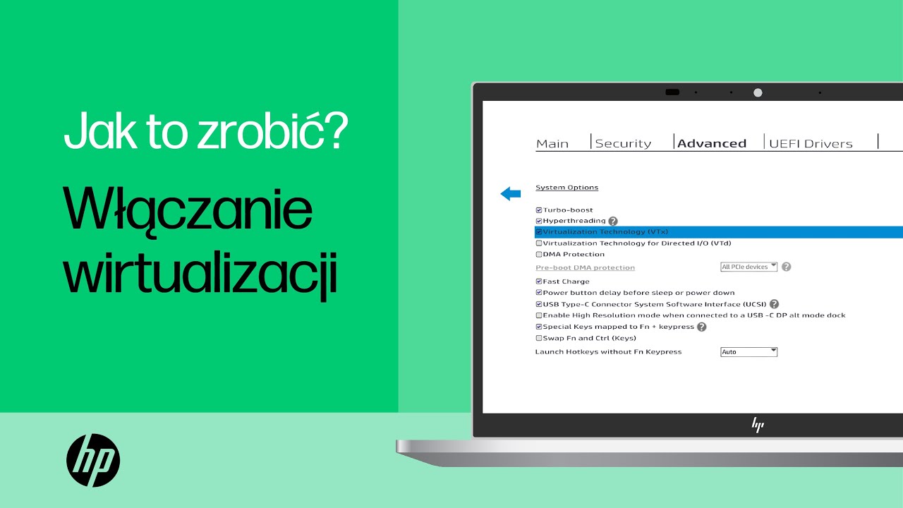 Włączanie wirtualizacji na komputerach przenośnych HP | Kategoria produktu | HP Support