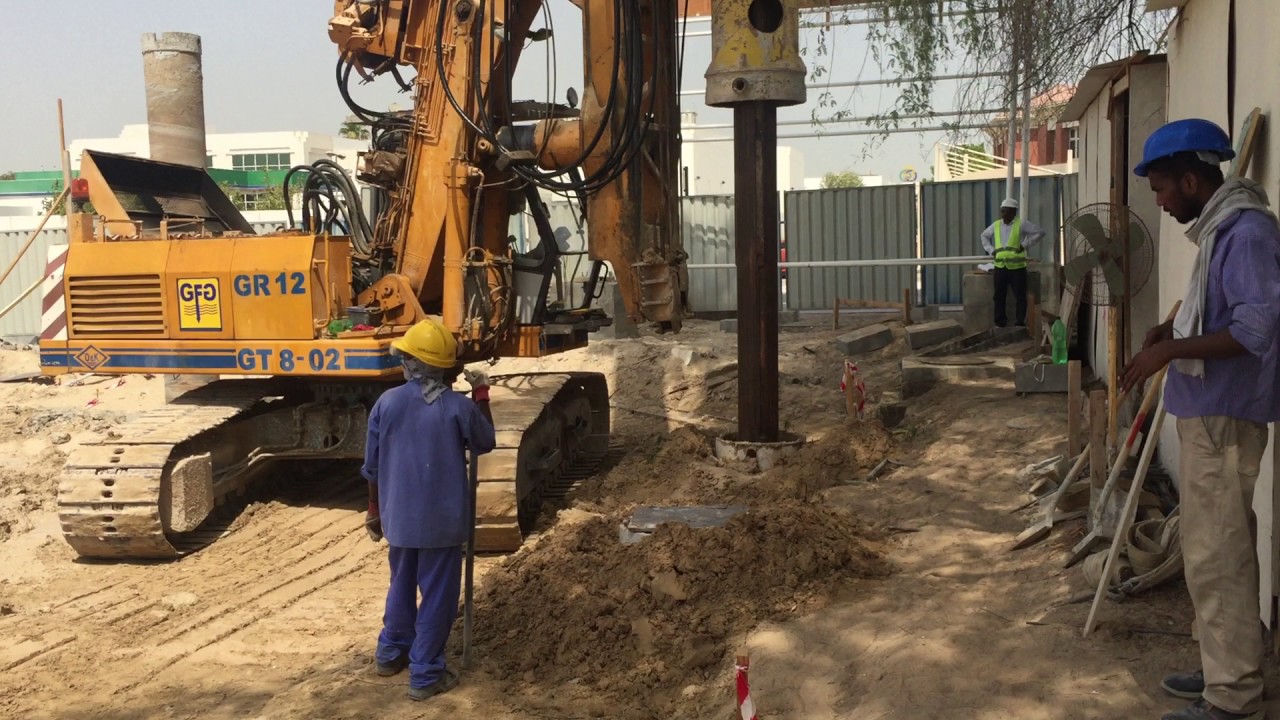Boring for CONTIGUOUS PILING