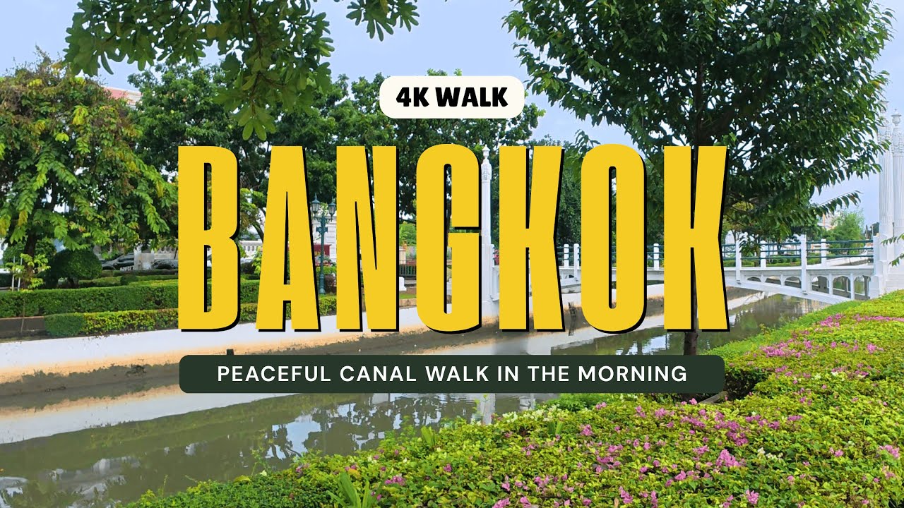 🇹🇭 Bangkok Old Town Canal Walk | Temples, Palaces & Peaceful Streets [4K]